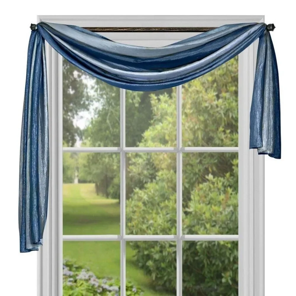 Designer Home Ombre Window Curtains, Modern Semi-Sheer Window Curtain Drape
